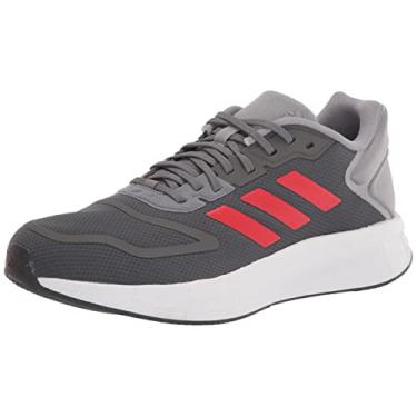 Imagem de adidas Tênis de corrida masculino Duramo Sl 2.0, Cinza/vermelho vívido/ferro metálico, 39