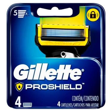 Imagem de Carga para Aparelho de Barbear Gillette Proshield com 4 Cartuchos
