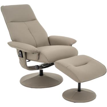 Imagem de Poltrona de Massagem Reclinável Com Apoio Para Pés Holmes R01 PU Fend - Lyam Decor