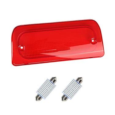 Imagem de Urite2GO 3º Terceiro Luz de Freio Lente Vermelha Cabine Estendida Compatível apenas com Chevy S10 GMC Sonoma 1994-2003 Conjunto de Lâmpada de Parada de Montagem Alta