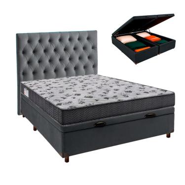 Imagem de Kit Cama Box Bau + Cabeceira + Colchão Casal D33 - Iso100 - Ortobom