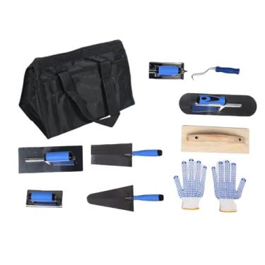 Imagem de Yunseity Conjunto de Ferramentas de Alvenaria de Concreto de 10 Unidades, Conjunto de Espátula de Aço Inoxidável, Ferramentas Profissionais de Telha de Aço Inoxidável Punho Ergonômico,