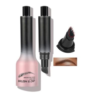 Imagem de Anglicolor Caneta de sobrancelha microblading líquida, pincel de sobrancelha micro lágrima para sobrancelha microblading, traços semelhantes a cabelo, natural, fácil de colorir, secagem rápida de