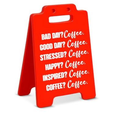 Imagem de Placa engraçada de canto de café, para amantes de café, presentes para decoração de cozinha, escritório, sala de descanso