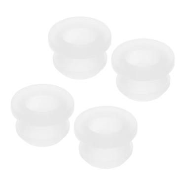 Imagem de 4 peças de encaixe com ilhós de borracha diâmetro de montagem 12,5 mm ID 9,5 mm H 11 mm vedação anti-arranhões para caixa elétrica tubo de cabo transparente