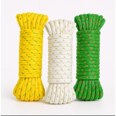 Imagem de Kit 3 Cordas poliester/Nylon 4mm x 5m Multiuso Atividades Ao Ar Livre Camping Escalada Acessório De Barraca Viagem Esporte Reforçada Durável Carga Transporte Barrigueira Amarração Varal