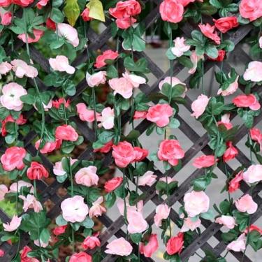 Imagem de 250 cm, peônia, flores artificiais, videira para casamento, casa, quarto, decoração, primavera, outono, jardim, arco, planta falsa, videira, rosa