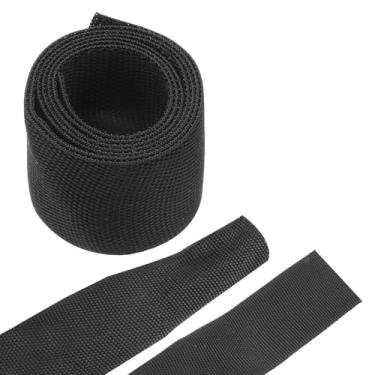 Imagem de Mangas trançadas de tecido termorretrátil, 3,5 cm, 90 cm, preto, proporção 2:1, protetor de cabo termoencolhível para cabos de arnês, proteção de cabos de rede, gerenciamento de cabos