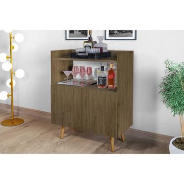 Imagem de Buffet Aparador Retrô Suiça Com 2 Portas Pés Palito Ferrara Madeirado