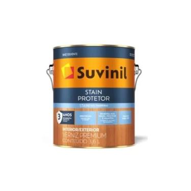 Imagem de Verniz Stain Protetor Impregnante Acetinado Suvinil 3,6L Mogno