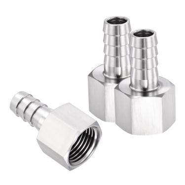 Imagem de HARFINGTON 3 peças de 2,5 cm a 2,5 cm NPT fêmeas de aço inoxidável barras sextavadas para montagem de mangueira de metal para impressão 3D, compressor de ar, máquina CNC, matrizes