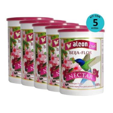 Imagem de Kit Ração Alcon Club Beija Flor Néctar 600g Com 5 unidades