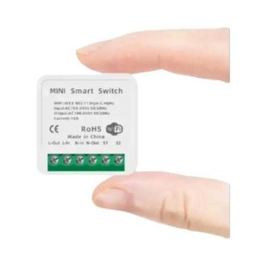 Imagem de Interruptor Inteligente WiFi 16A Tuya Mini Controle De 2 Vias Automaçã