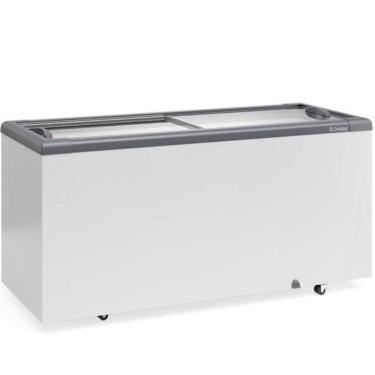 Imagem de Freezer Plano Vidro Reto Deslizante Com Led Ghd500l Gelopar Expositor 500 Litros Cinza 220v