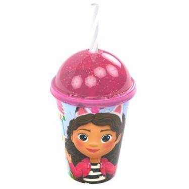 Imagem de Copo Infantil Shake com Canudo A casa Mágica da Gabby 280ml - Plasútil