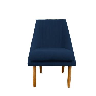 Imagem de Cadeira Para Sala De Jantar Ana Pés Palito Suede Azul Marinho D'classe Decor