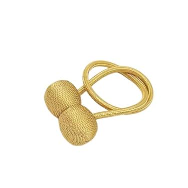 Imagem de Prendedor de Cortina Magnetico, Kit 2/4 Prendedores de Cortina Magnético Presilhas Abraçadeira com Imã(Dourado,2 PCs)