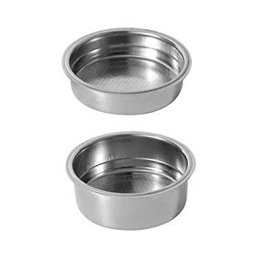 Imagem de Cesta pressurizada para máquinas de café aço inoxidável acessório anti-ferrugem xícara pressão uso prolongado ótimo presente amantes 2 unidades