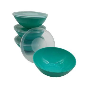 Imagem de 8 Potes Redondo Com Tampa Marmita Sobremesa 600 Ml Verde - Dehaus