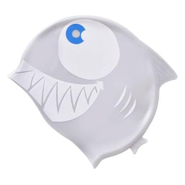Imagem de Toucas de natação infantis para meninos | Chapéu de piscina de tubarão - Bonés divertidos de silicone com proteção de animais para crianças acima de 3 anos de idade para atividades ao ar livre