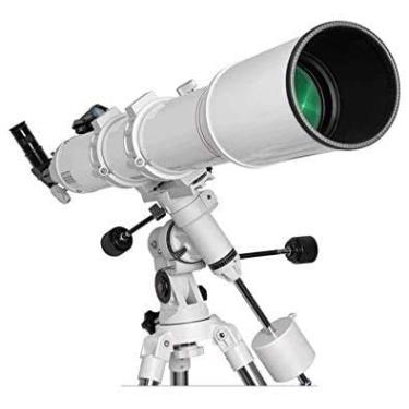 Imagem de Telescópio astronômico para adultos, crianças, 80 mm, abertura de 900 mm, telescópios refratores astronômicos para adultos, iniciantes em astronomia, telescópios portáteis de viagem (branco)