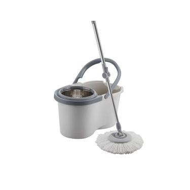 Imagem de Mop Giratório Menalux com Cesto Inox e Refil Extra de Microfibra NA