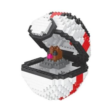 Imagem de Novo 20 estilos poke bola blocos pequenas partículas mini construção m