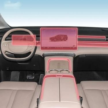 Imagem de HGFLBNV Painel de caixa de engrenagens interior de carro TPU transparente tela de película protetora antirarranhões reajuste, para XPENG X9 2023-2025