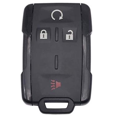 Imagem de Horande Capa para chave de carro com controle remoto para entrada sem chave para Chevy Silverado Colorado GMC Canyon SLT 2015-2018 (preta)