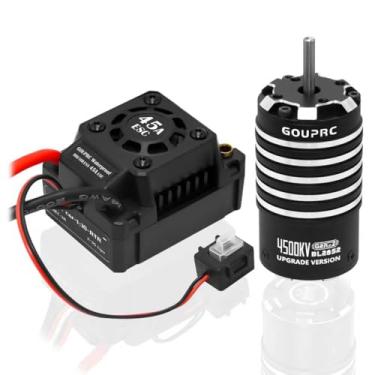 Imagem de GOUPRC BL2852 4500KV Brushless Motor Shaft 3.175mm Diameter with Upgrade Gen-2 45A Brushless ESC Combo Set for 1/12/14/16 RC Car Buggy Truck