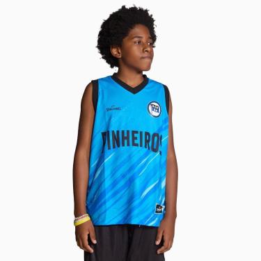 Imagem de Regata Spalding Pinheiros Fan Base ECP Warm Up Infantil 24/25 - Azul-Masculino