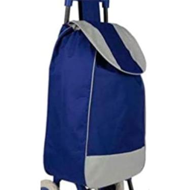 Imagem de Acessórios para carrinho -A bolsa saco capa para-B de feira Compras, Ideal for Family Barbecue Supplies & Weekend Errands(Azul Escuro,B Carrinho de feira Compras)