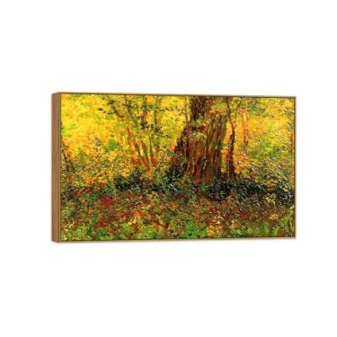 Imagem de Vincent van Gogh Famosa pintura em tela de arte de parede pronta para pendurar Floresta. Imagem em moldura de madeira para decoração de sala de estar 80 x 130 cm 31 x 51 pol