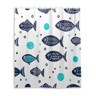 Imagem de Wassud Conjunto de cortinas de chuveiro para banheiro à prova d'água com 12 ganchos 152 x 182 cm