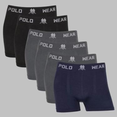 Imagem de Kit 6 Cuecas Boxer Masculina Polo Wear Seamless Microfibra - Exposição