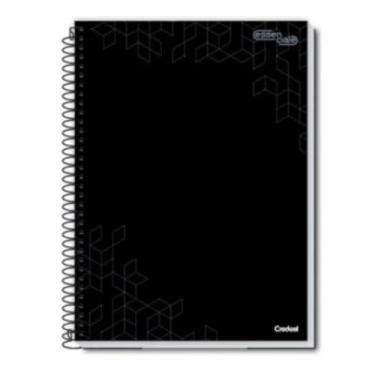 Imagem de Caderno Universitário Capa Dura 10 Matérias Com 160 Folhas Preto Escolar