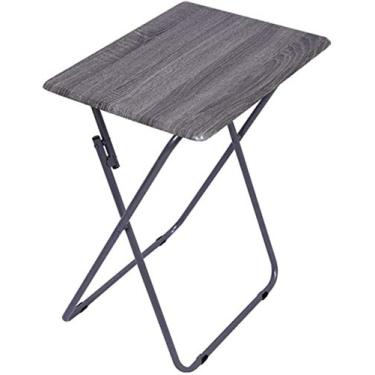 Imagem de Mesa lateral dobrável mesa de estudo simples para estudantes mesa de acampamento ao ar livre proteção ambiental caixa de armazenamento para economia de espaço (cor: padrão escuro) (padrão claro)