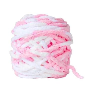 Imagem de Fio De Tricô De Chenille Macio, Linha De Algodão Ice Strip, Lã DIY Par