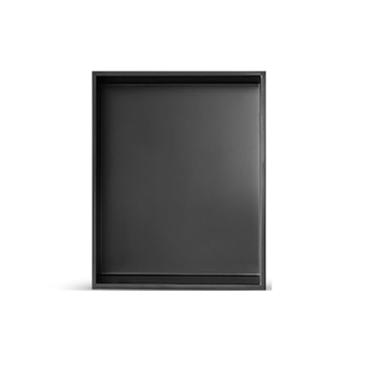 Imagem de Nicho de banheiro de aço inoxidável, aço inoxidável escovado, prateleira quadrada de banheiro de nicho de chuveiro, inserção de nicho de parede para armazenamento organizador de produtos (cor: preto