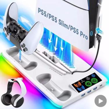 Imagem de Suporte Para Jogos PS5 Com Ventilador RGB Para Console Sony Playstatio
