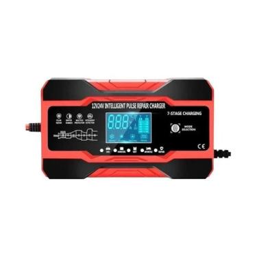 Imagem de Carregador De Bateria Inteligente Rápido 12V 24V 12A 10A Com Reparo De