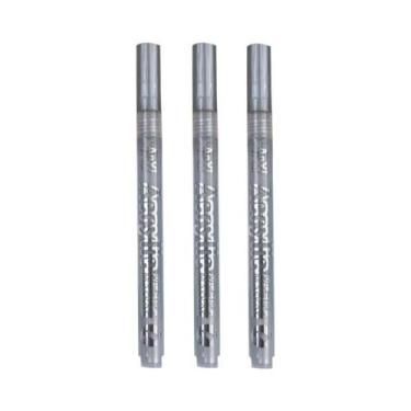 Imagem de Conjunto De Marcadores De Tinta Acrílica Preto, Branco, Dourado E Prat