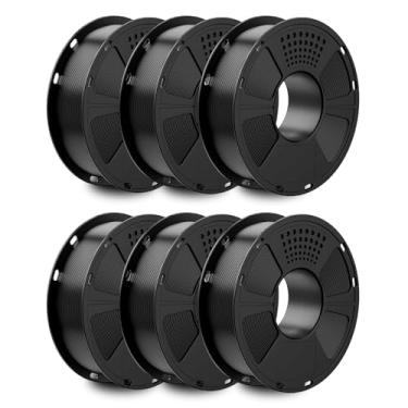 Imagem de GEEETECH Pacote de filamentos de impressora 3D 6KG - Filamento PLA preto 1,75 mm ± 0,02 mm (6 bobinas, 1 kg cada) - alta precisão, baixa deformação, filamento de impressão 3D serve para a maioria das