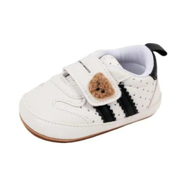 Imagem de Sapatos De Couro Para Bebês Recém-nascidos Com Estampa De Urso Fofo, S
