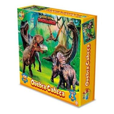 Imagem de Quebra-cabeça 100 pçs-dinossauro - GGB