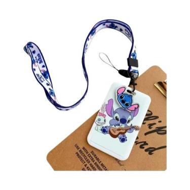 Imagem de Porta-Crachá Disney Stitch Para Meninas, Cordão Com Pingente, Chaveiro