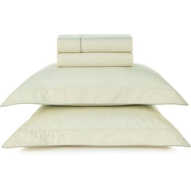 Imagem de Jogo de Cama Karsten Sândalo Viscolinho 4 Peças Queen Bege