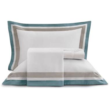 Imagem de Jogo de Cama Altenburg Versa 200 Fios 4 Peças Queen Branco