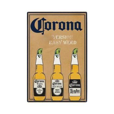 Imagem de Placa De Metal Retangular Vintage De Marca De Cerveja Para Decoração D
