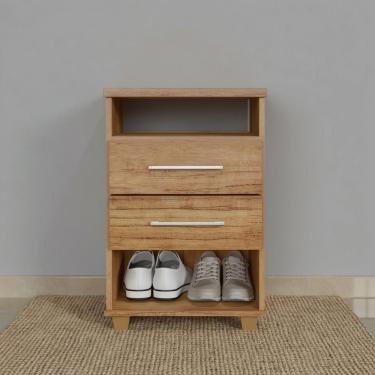 Imagem de Mini Cômoda Com Gavetas E 2 Nichos Multiuso Cedro